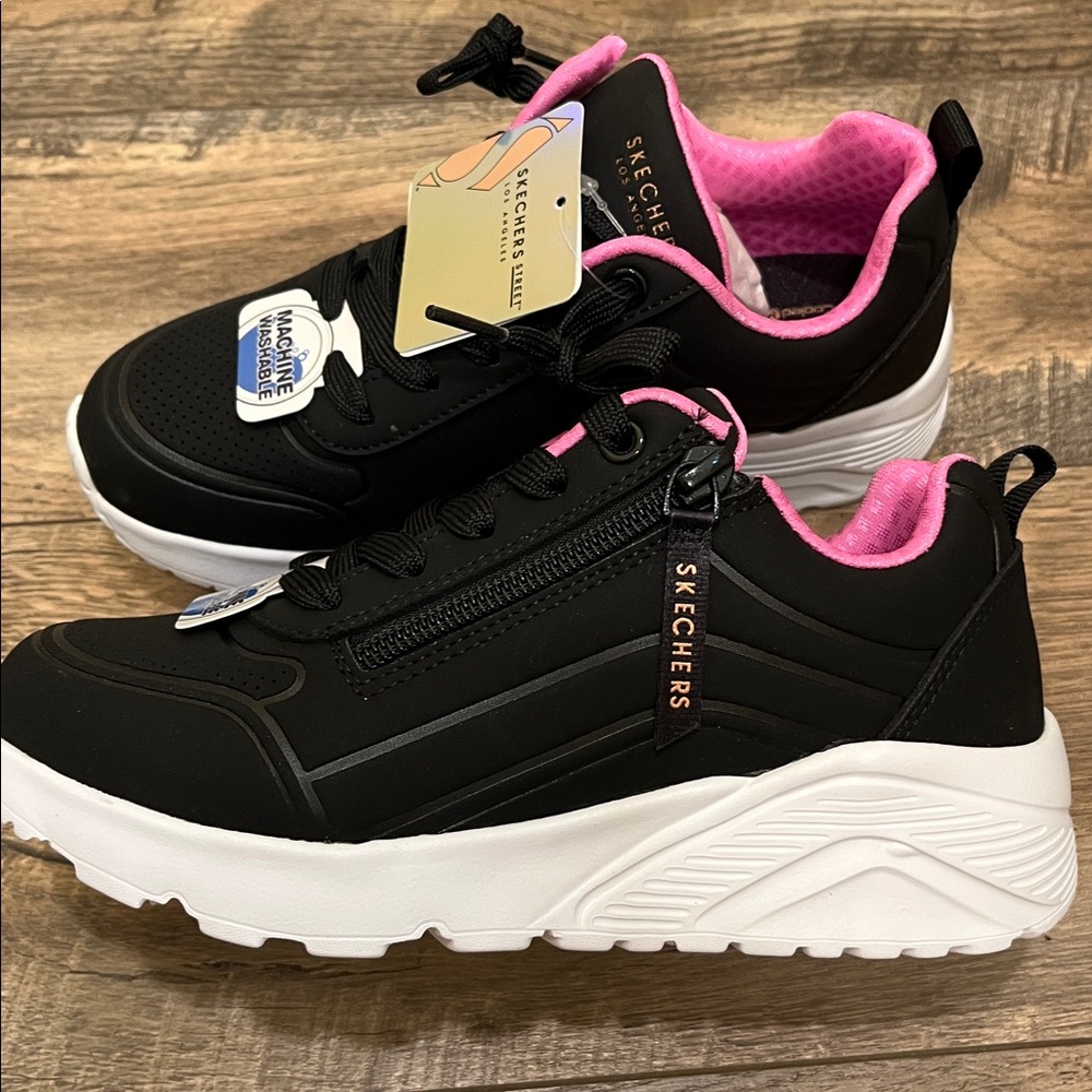 Girls easy zip Skechers street Los Angeles sneakers